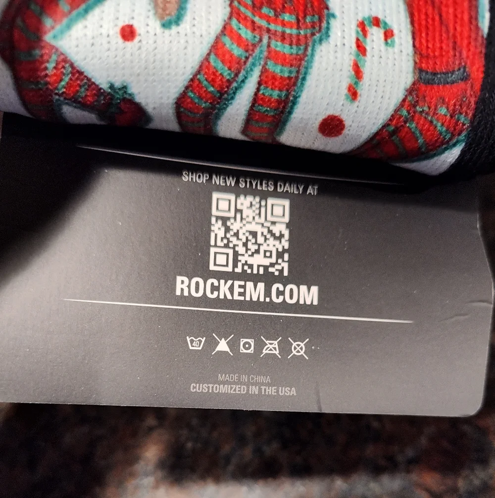 Rock Em Socks Elf Griddy Patterned Christmas Socks